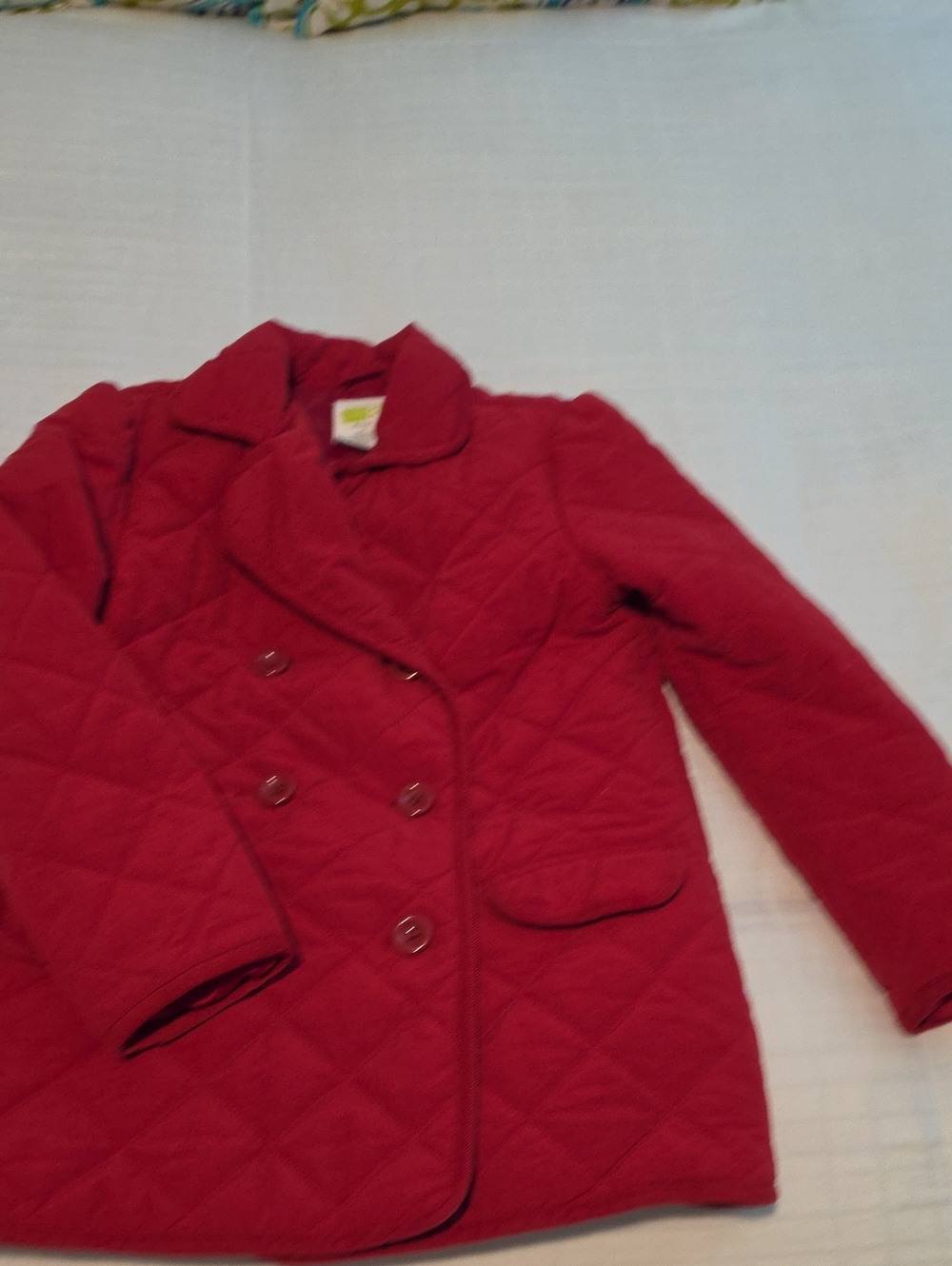 Crazy 8 Quilted Red Pea Coat for Kids